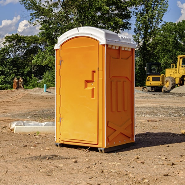 how often are the porta potties cleaned and serviced during a rental period in Scarborough